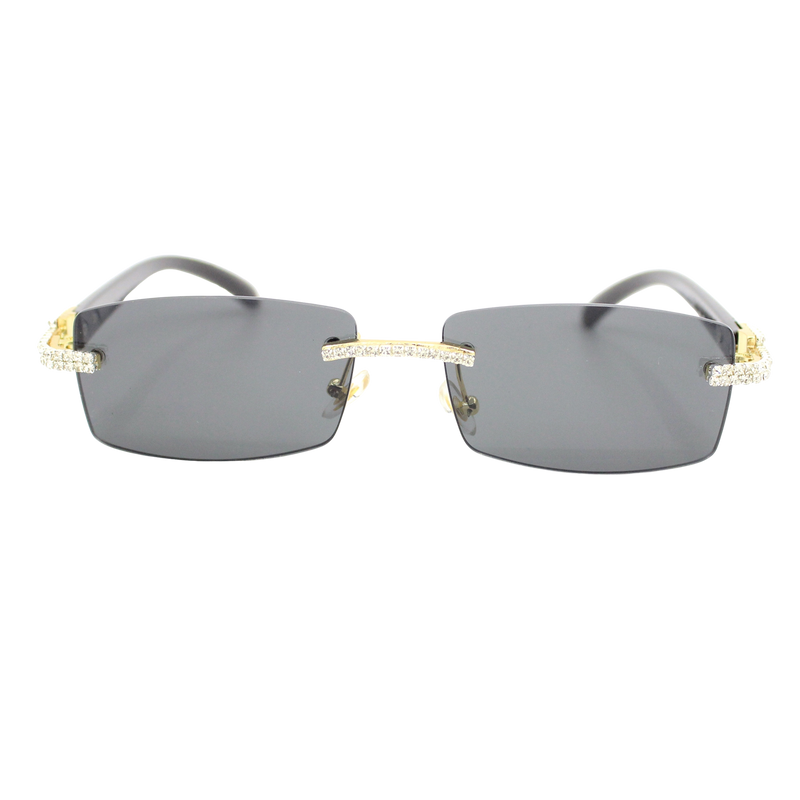 Rhinestone Square Sunglasses