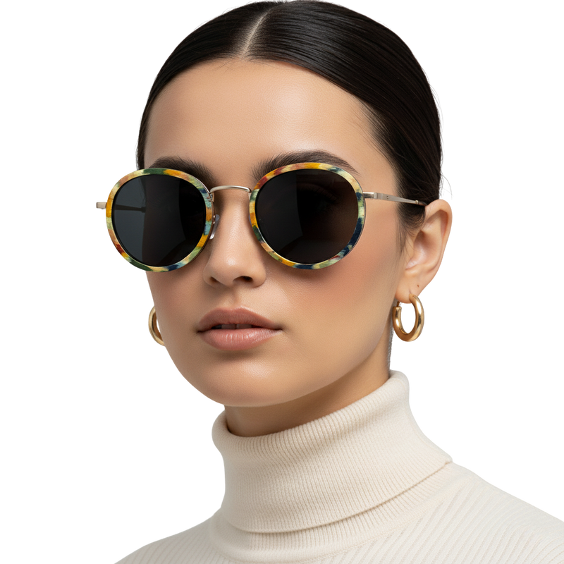 Dora - Metal & Wood Sunglasses