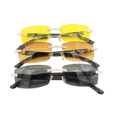 Rhinestone Square Sunglasses
