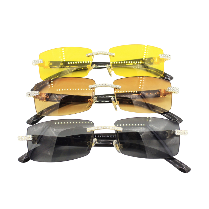 Rhinestone Square Sunglasses