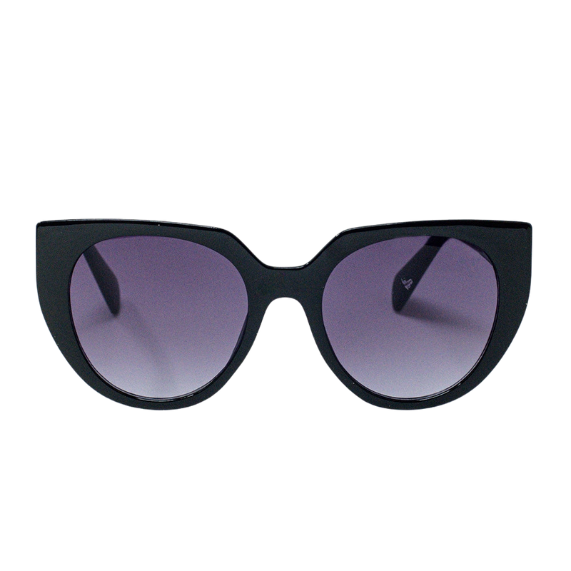 Oversized Black Cat Eye Sunglasses