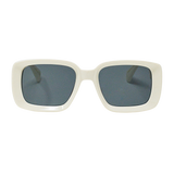 Oversized White Rectangular Sunglasses