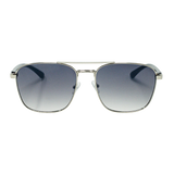 Gray Smoke Square Metal Sunglasses