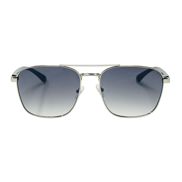 Gray Smoke Square Metal Sunglasses