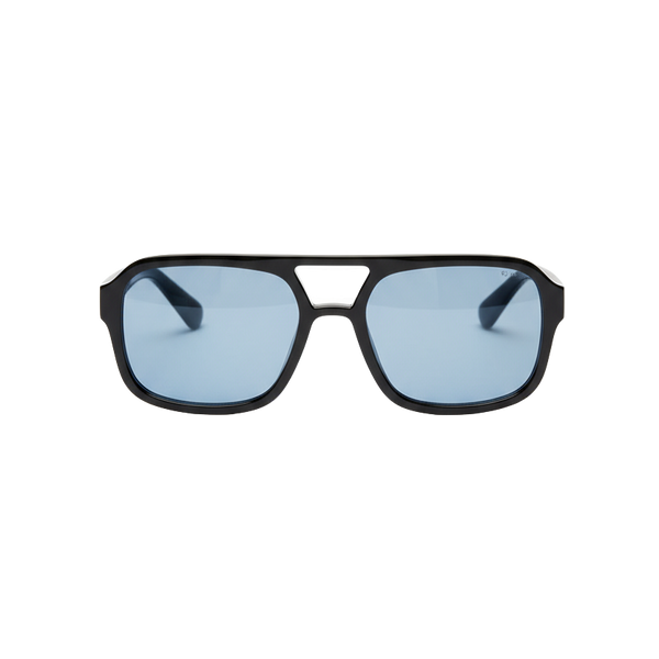 Blue Lens Sunglasses – Black Frames