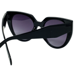 Oversized Black Cat Eye Sunglasses