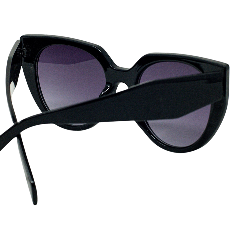 Oversized Black Cat Eye Sunglasses