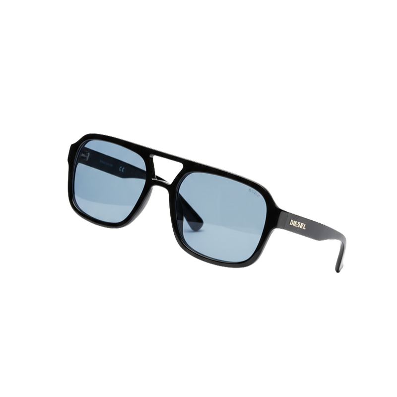 Blue Lens Sunglasses – Black Frames
