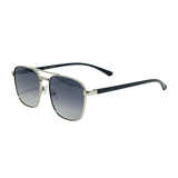 Gray Smoke Square Metal Sunglasses