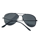 Retro Black Aviator Shades – Smoke Lens