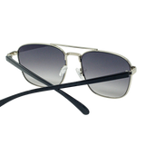 Gray Smoke Square Metal Sunglasses