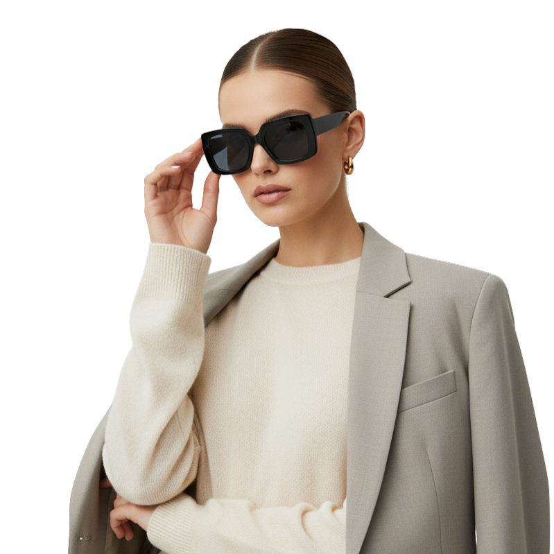 Vintage-Inspired Black Cat Eye Shades
