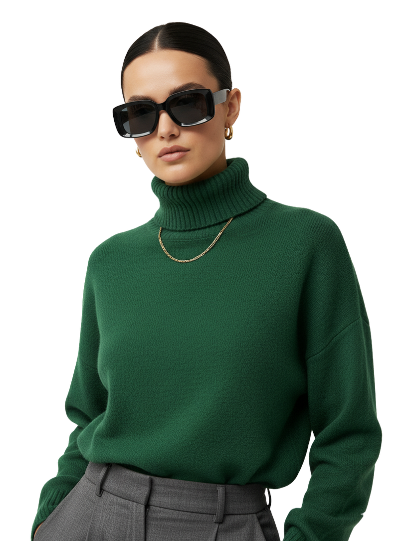 Modern Oversized Sunglasses in Black