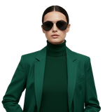 Retro Black Aviator Shades – Smoke Lens