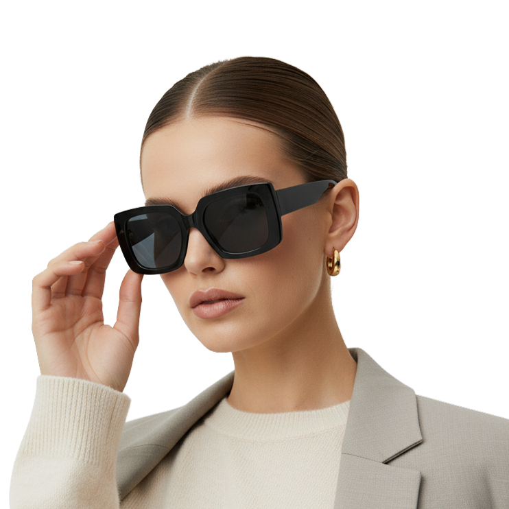 Vintage-Inspired Black Cat Eye Shades