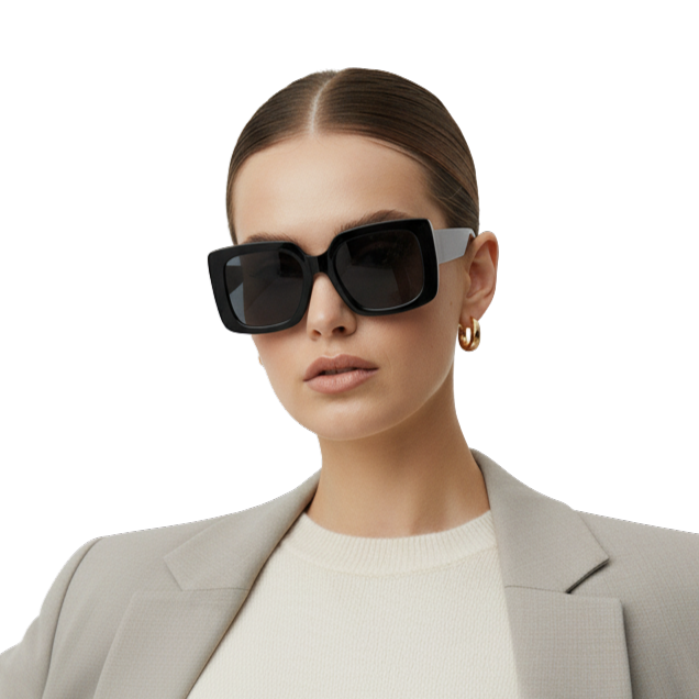 Vintage-Inspired Black Cat Eye Shades