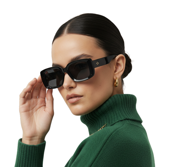 Modern Oversized Sunglasses in Black
