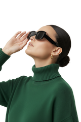 Modern Oversized Sunglasses in Black
