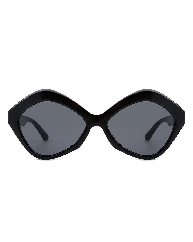 Amethyst - Women Geometric Fashion Hexagonal Cat Eye Sunglasses
