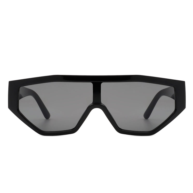 Firelily - Geometric Square Futuristic Fashion Sunglasses