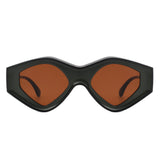 Rosedawn - Futuristic Square Retro Chunky Irregular Geometric Sunglasses