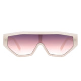 Firelily - Geometric Square Futuristic Fashion Sunglasses