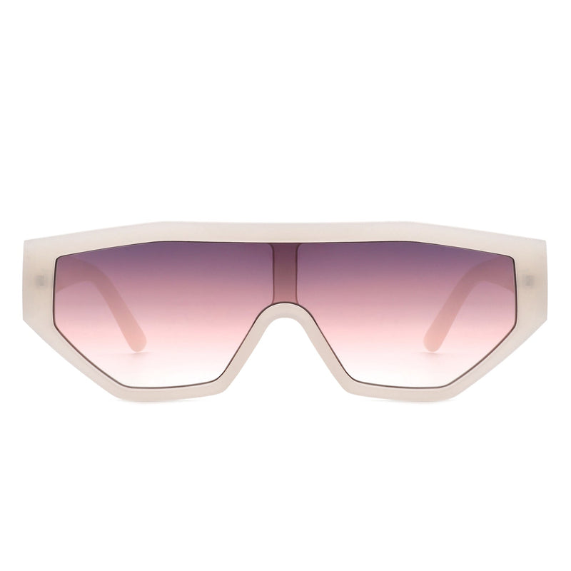 Firelily - Geometric Square Futuristic Fashion Sunglasses