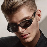 Small Rectangle Sunglasses Men Women Square Sun Glasses Travel Shades Vintage