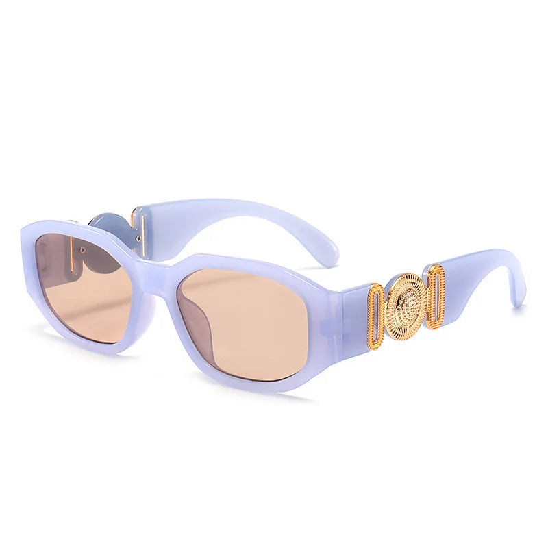 Small Rectangle Sunglasses Men Women Square Sun Glasses Travel Shades Vintage