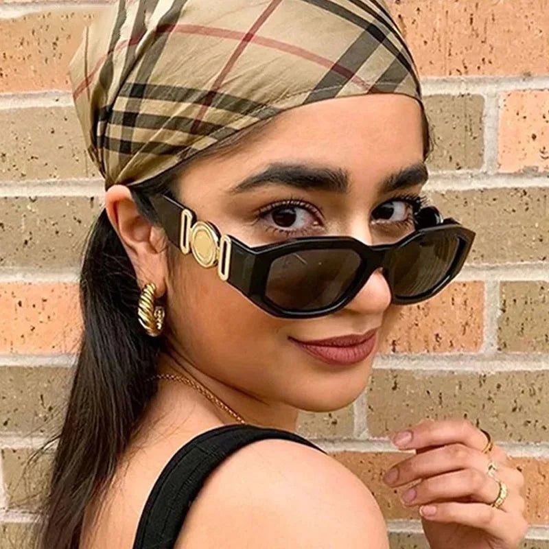 Small Rectangle Sunglasses Men Women Square Sun Glasses Travel Shades Vintage