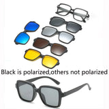HJYFINO 5 Lenes Magnet Sunglasses Clip Mirrored Clip on Sunglasses