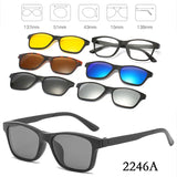 HJYFINO 5 Lenes Magnet Sunglasses Clip Mirrored Clip on Sunglasses