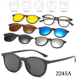 HJYFINO 5 Lenes Magnet Sunglasses Clip Mirrored Clip on Sunglasses