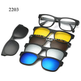HJYFINO 5 Lenes Magnet Sunglasses Clip Mirrored Clip on Sunglasses
